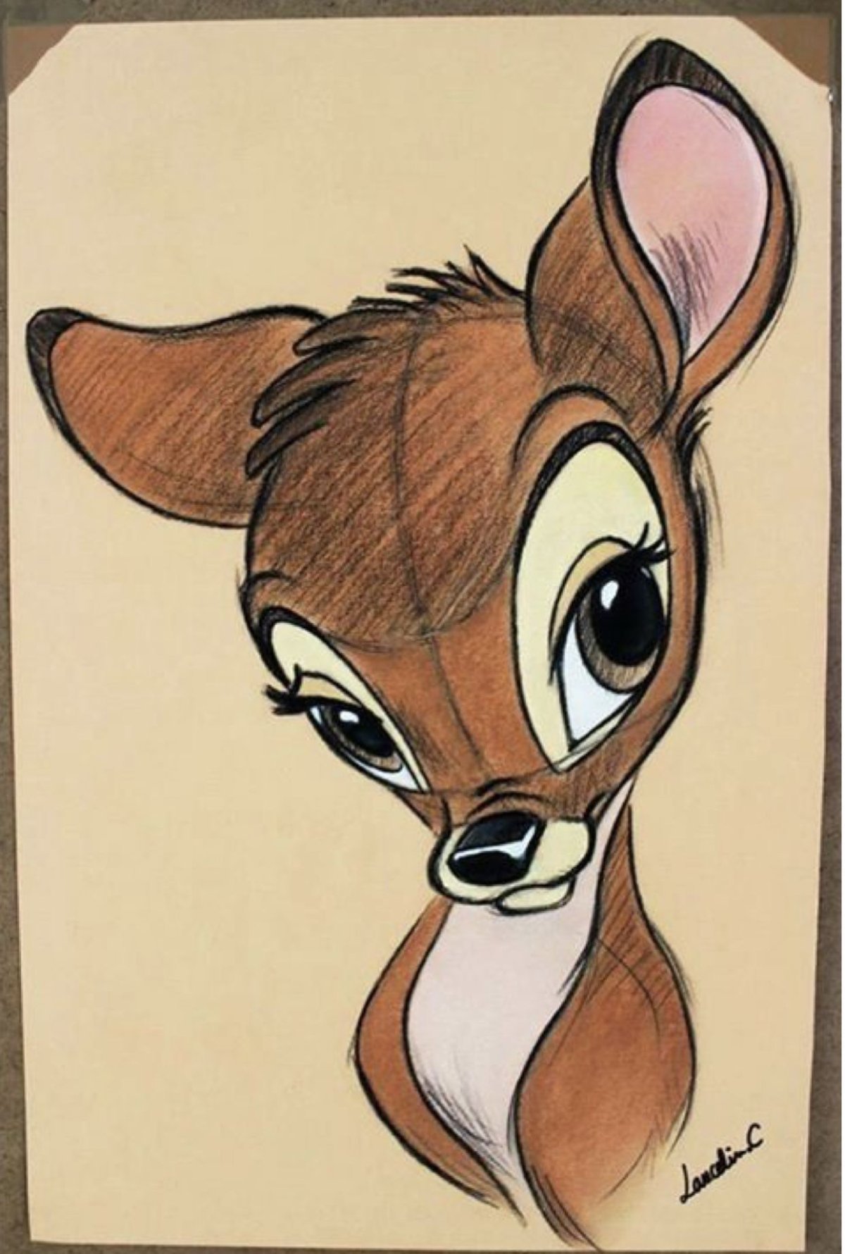 Бэмби Дисней зарисовки