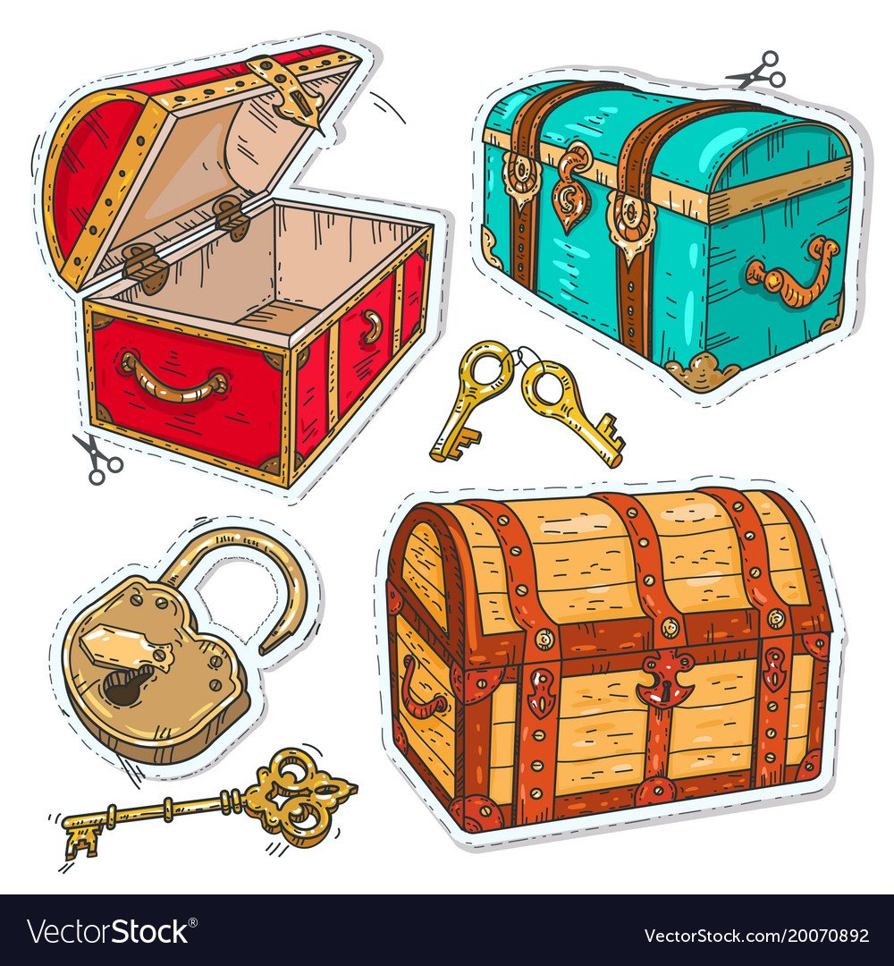 Наклейки на пиратский сундук