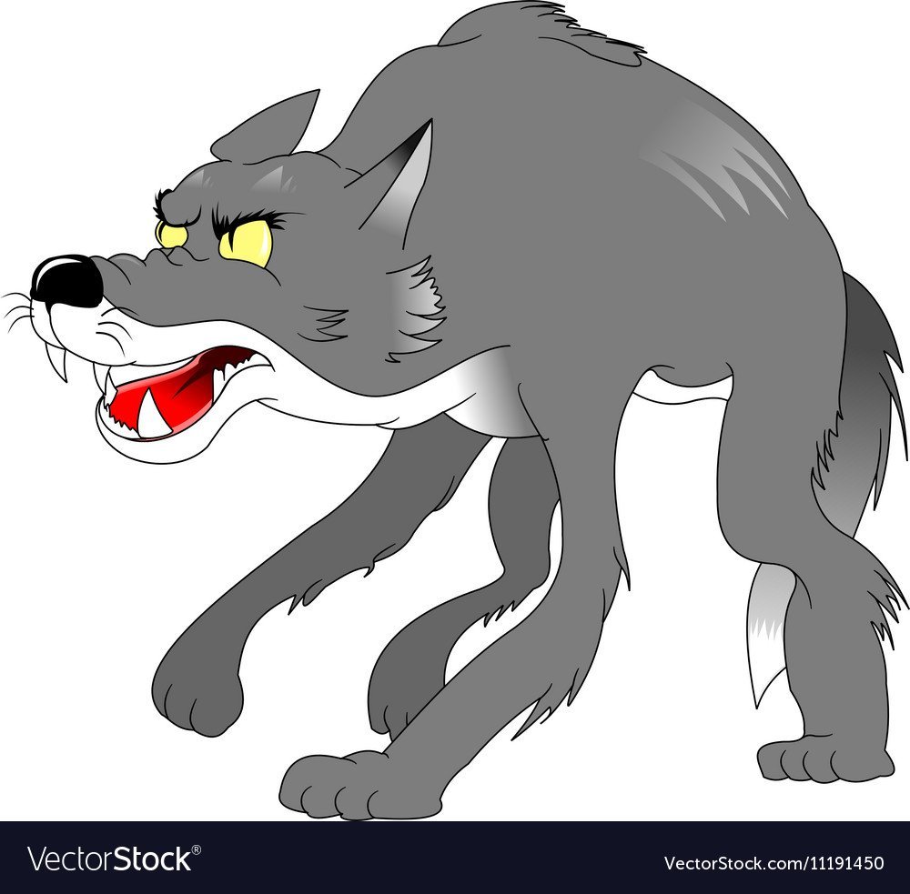 Волк мультяшный страшный