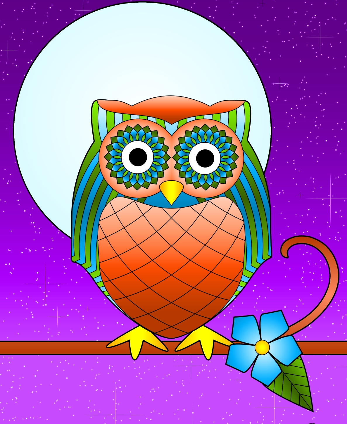 Сова рисунок