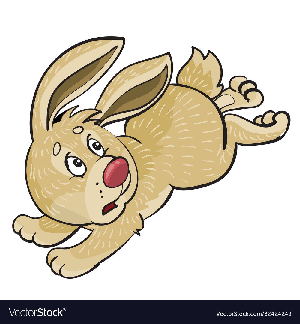 Испуганный заяц вектор