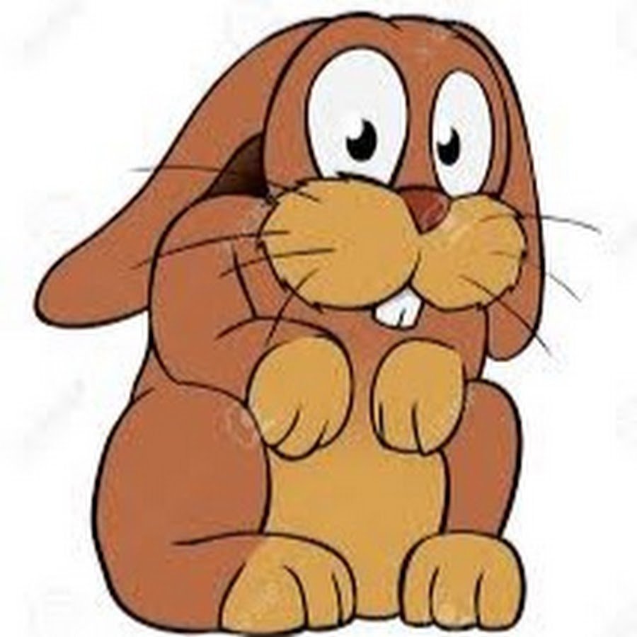 Коричневый заяц мультяшка