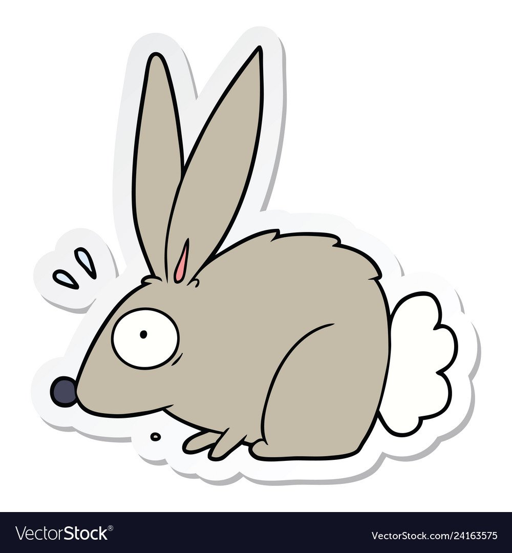 Испуганный крольчонок арт