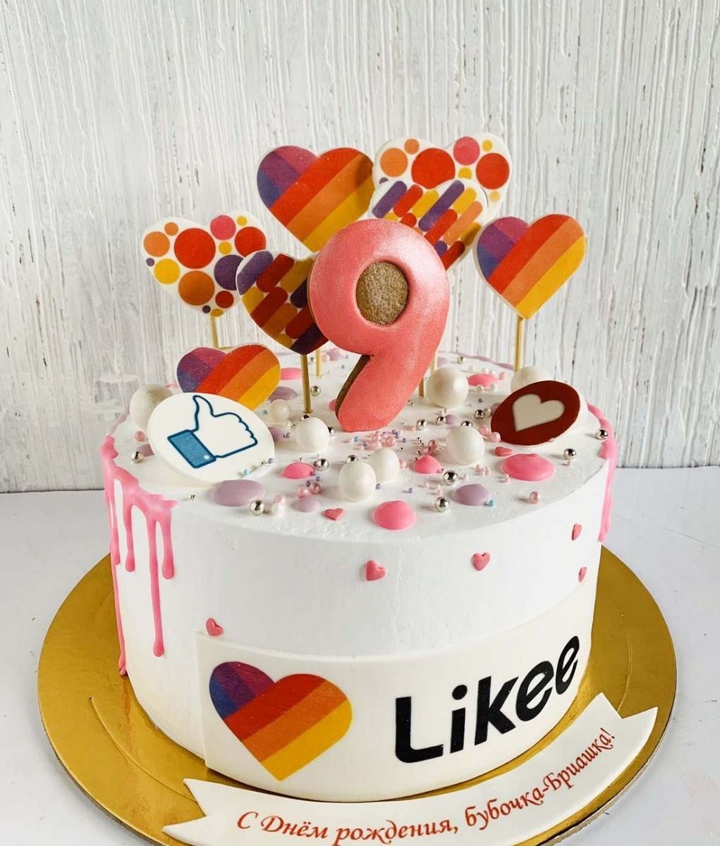 Торт лайки для девочки