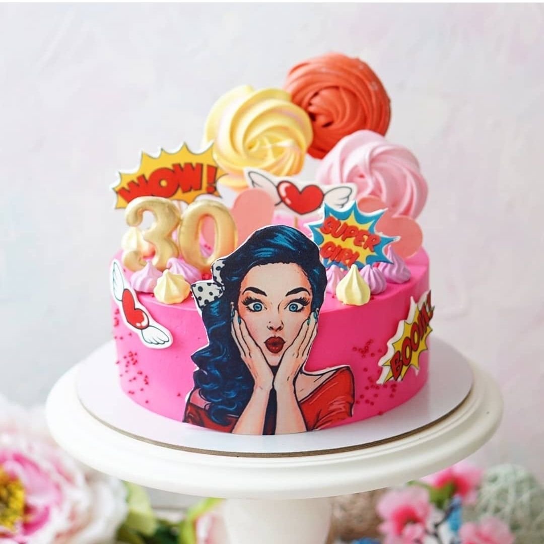 Тортик с сахарной картинкой для девочки