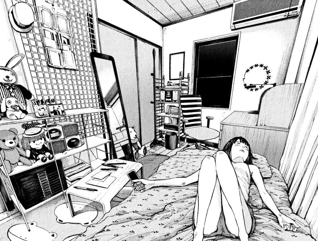 Комната в общежитии аниме