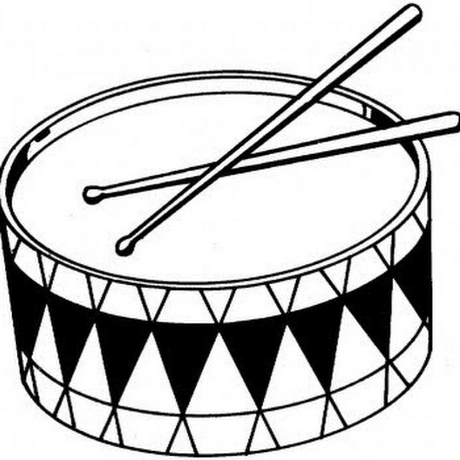 Барабан раскраска