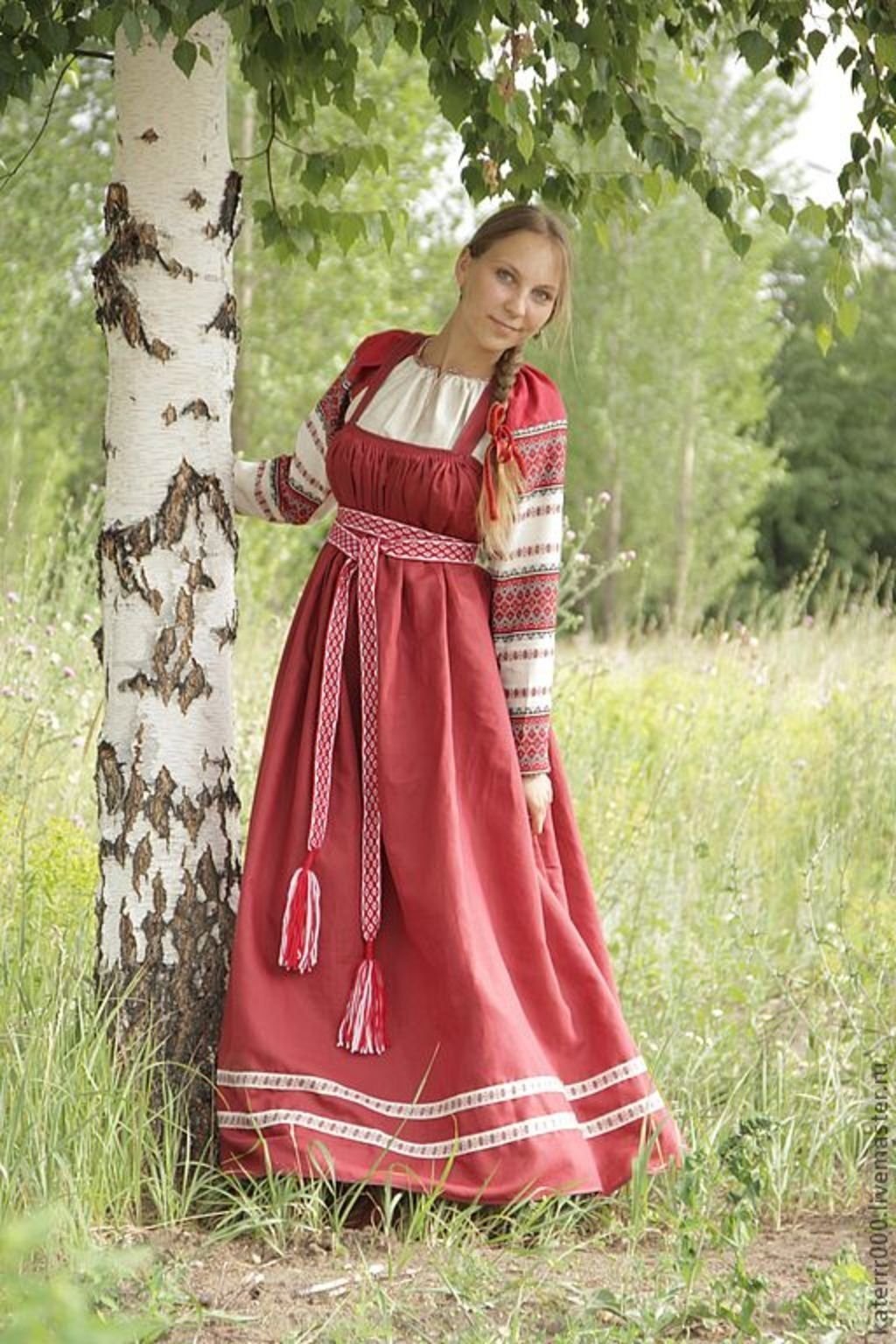 Глухой косоклинный сарафан