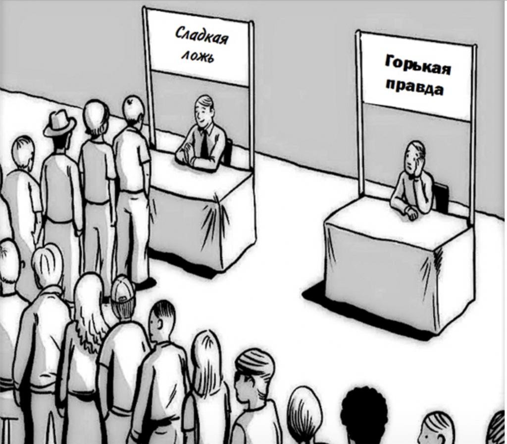 Ложь надпись