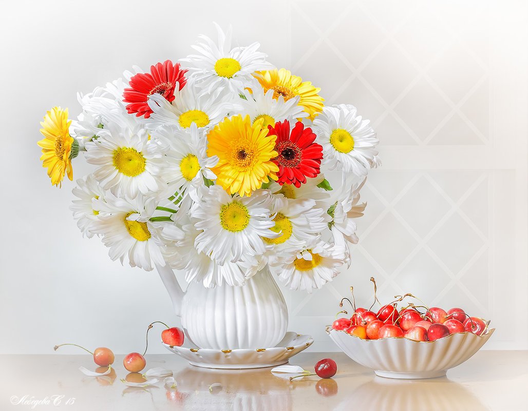 Букет хризантем с добрым утром