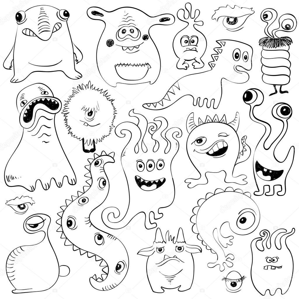 Раскраска монстры