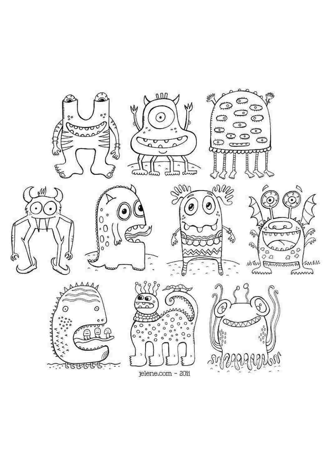 Раскраска монстры