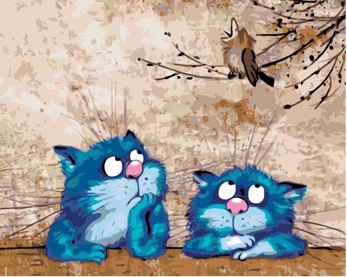 Синие коты Ирины Зенюк утро