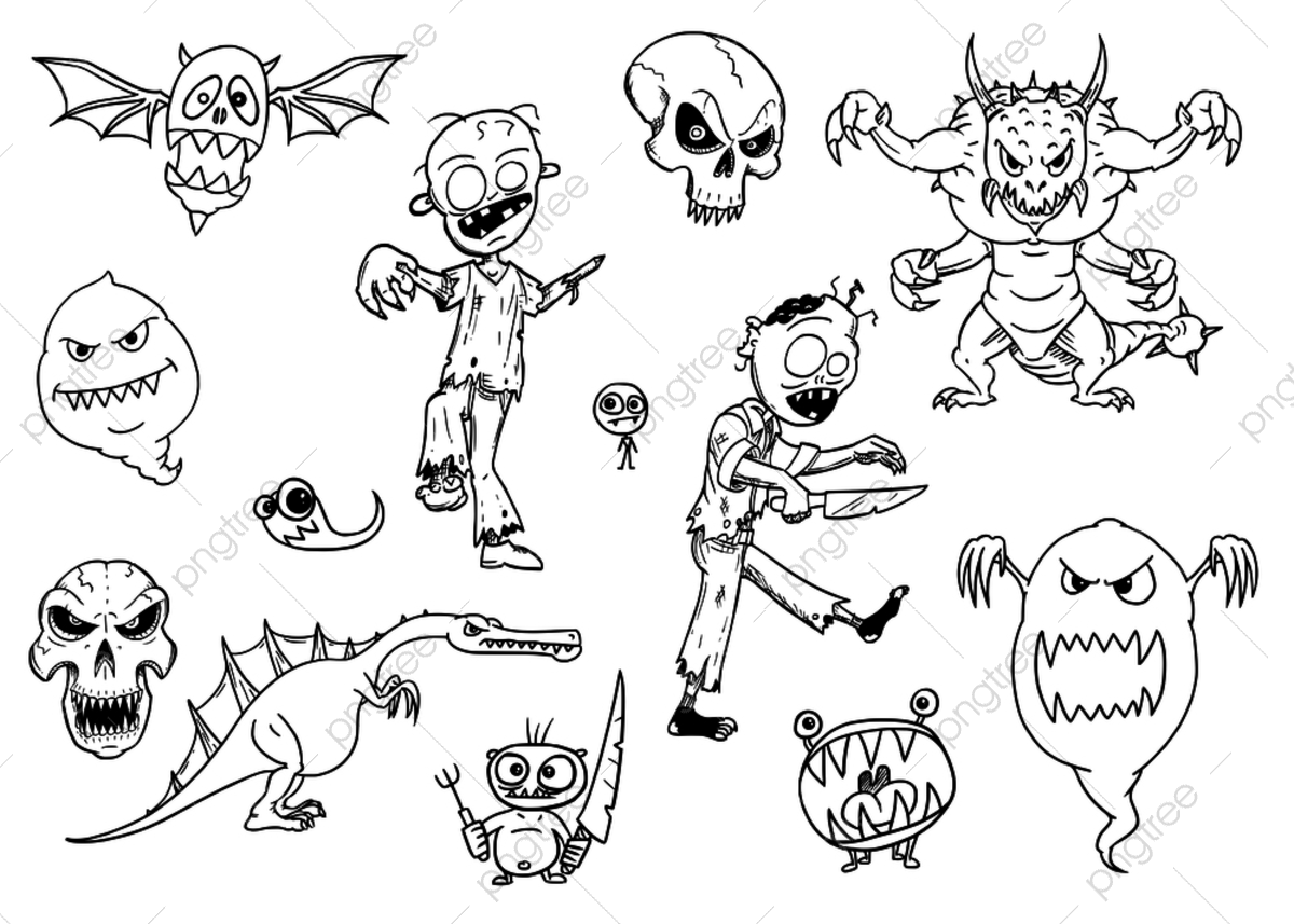 Раскраска чудище