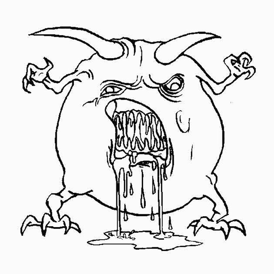 Картинки раскраски монстры