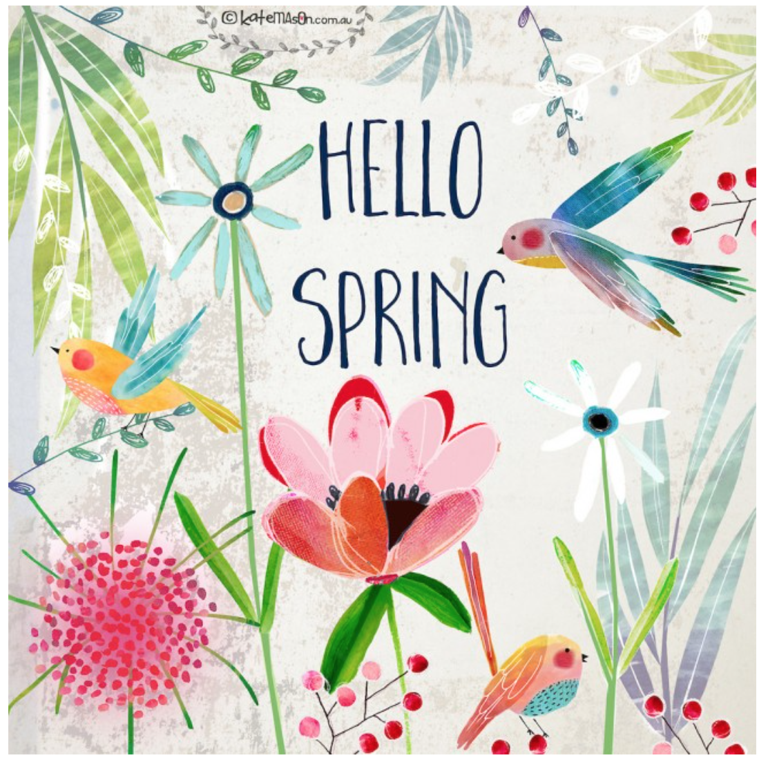 Плакат hello Spring