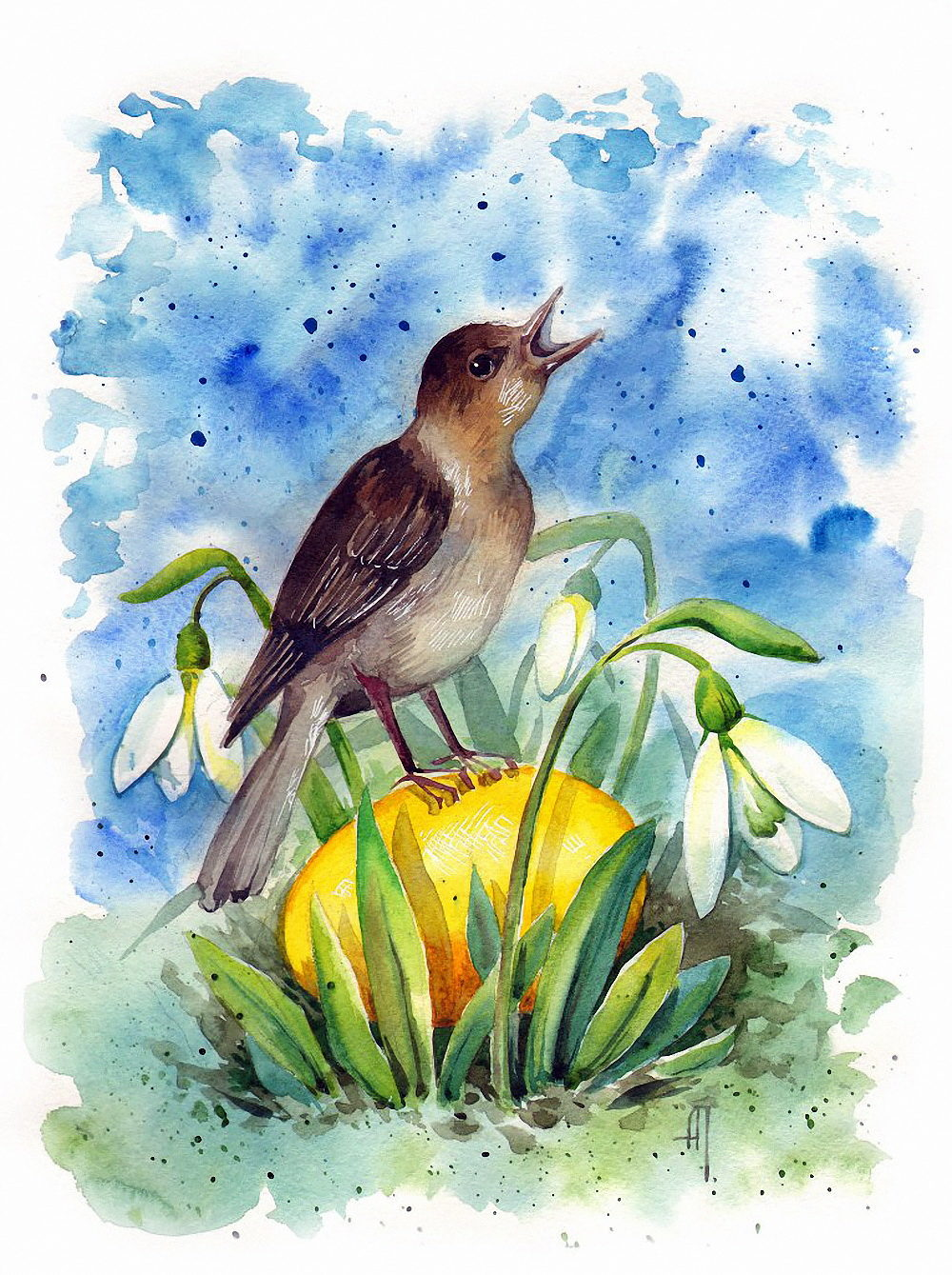 Анна Петунова акварель Весна