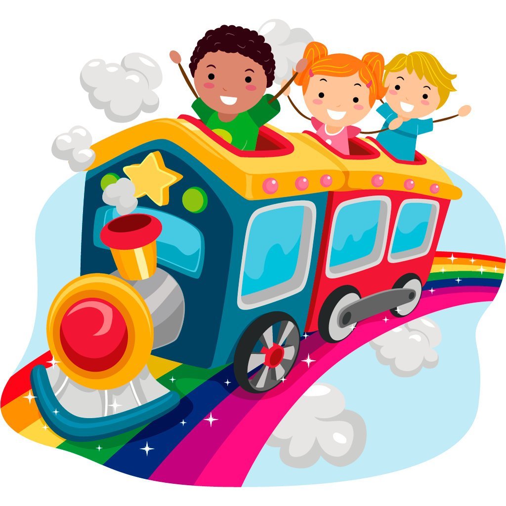 Баннер с поездами детский