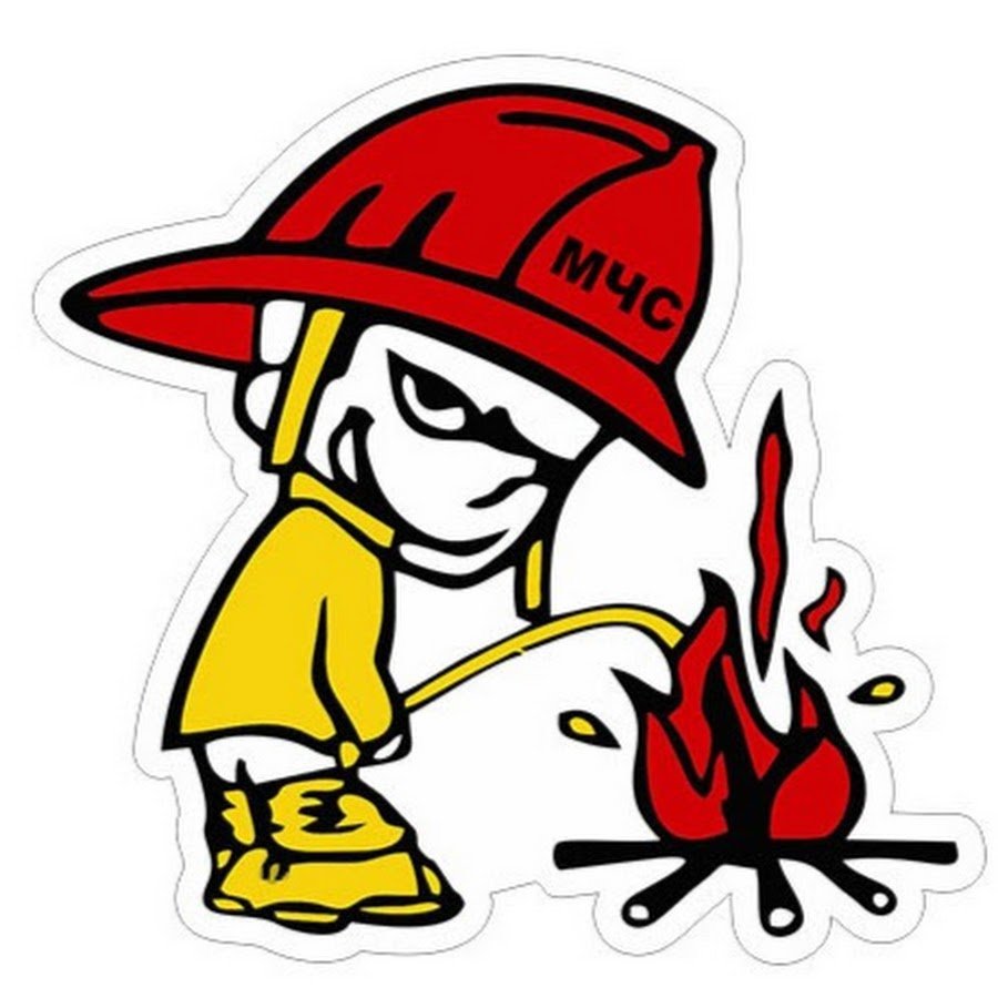 Пожарная каска с топорами