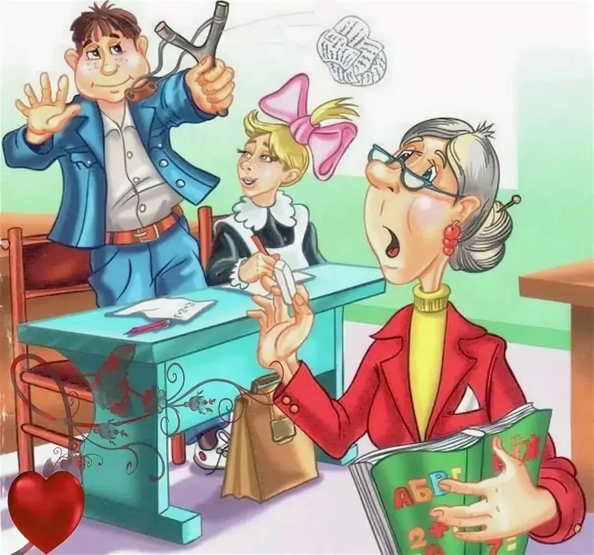 Рисунок дети на перемене в школе