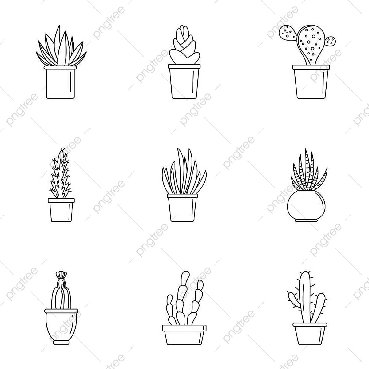 Мини тату Кактус эскизы