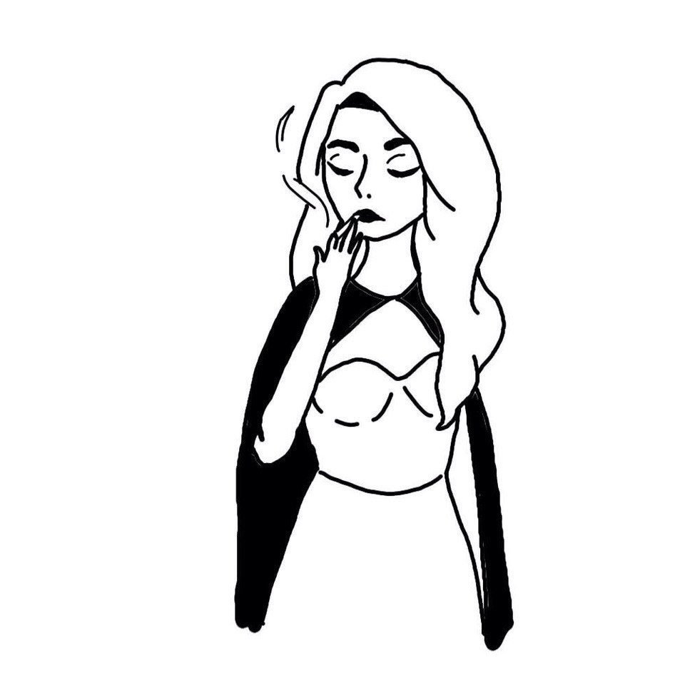 Рисунки для срисовки девушки