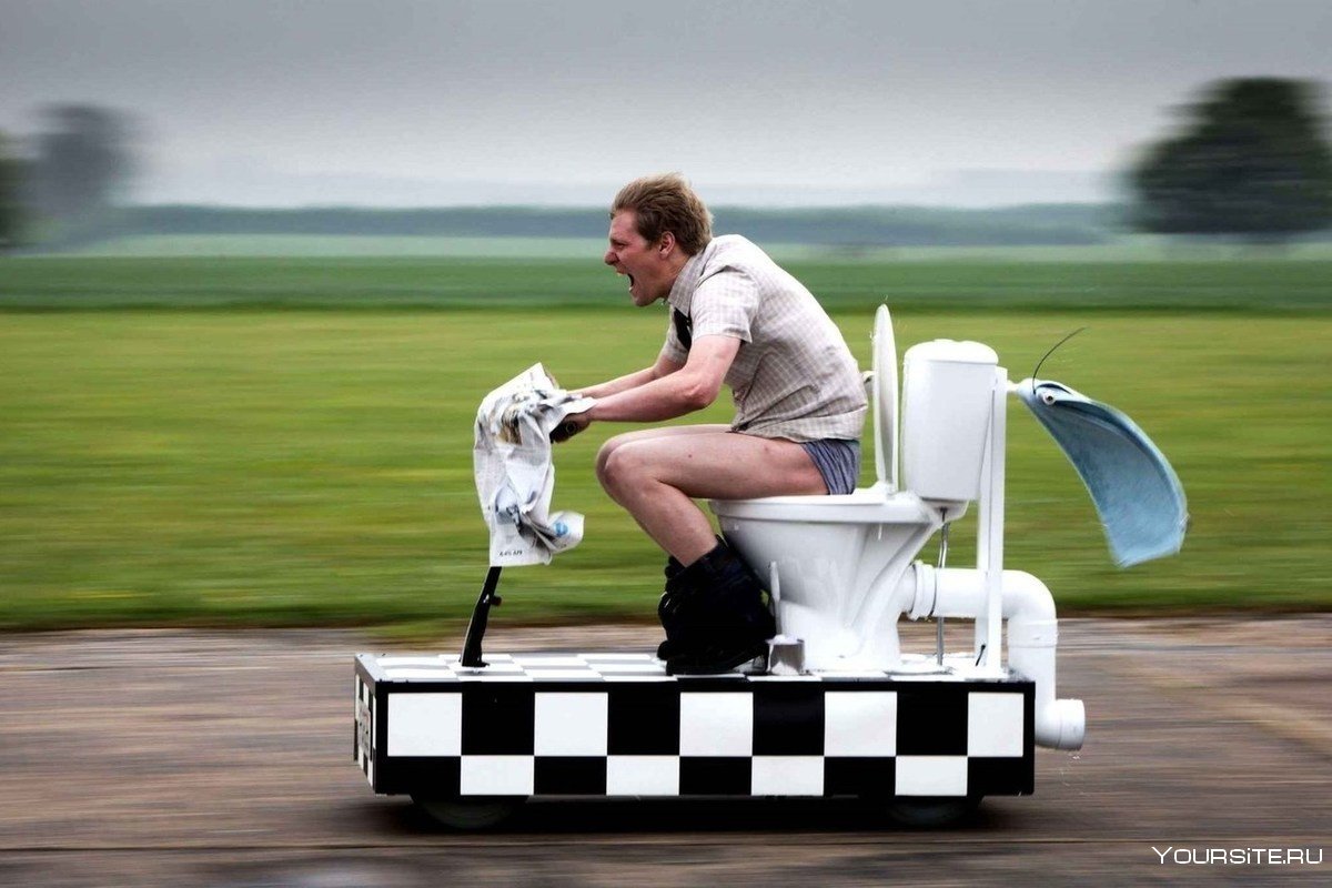 Мужик на свинье верхом