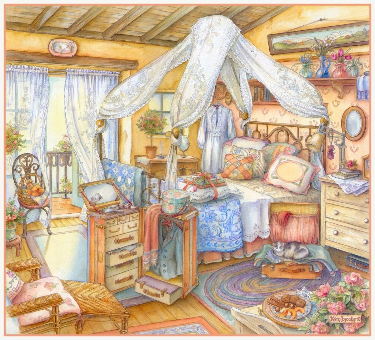 Уютный мир в картинах Ким Якобс