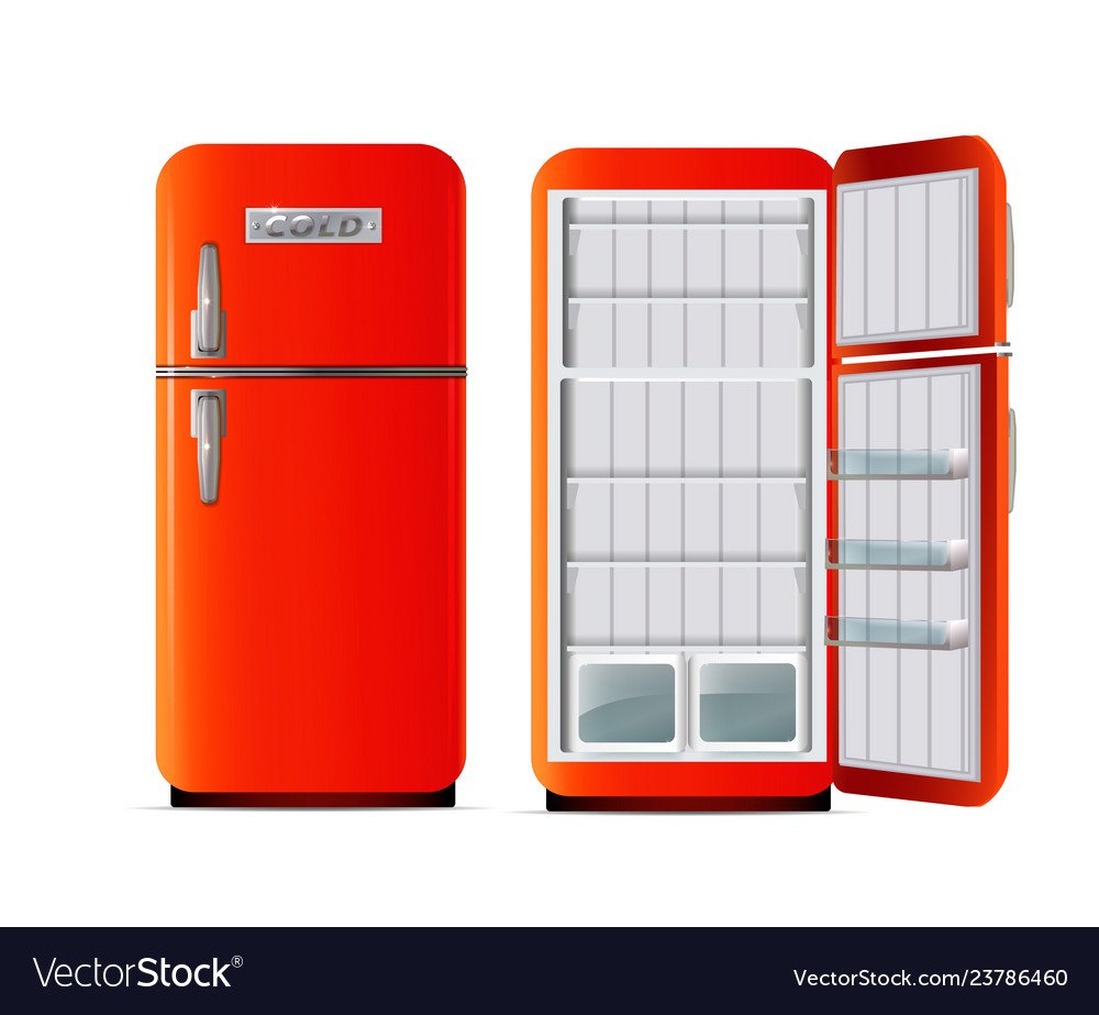 Приоткрытый холодильник