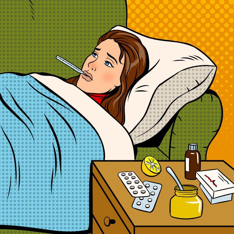 Простуда карикатура