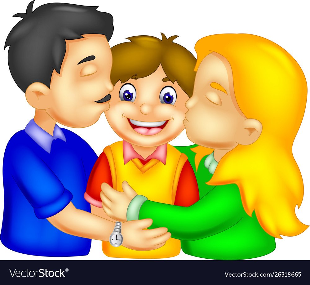 Мама папа сын мультяшные