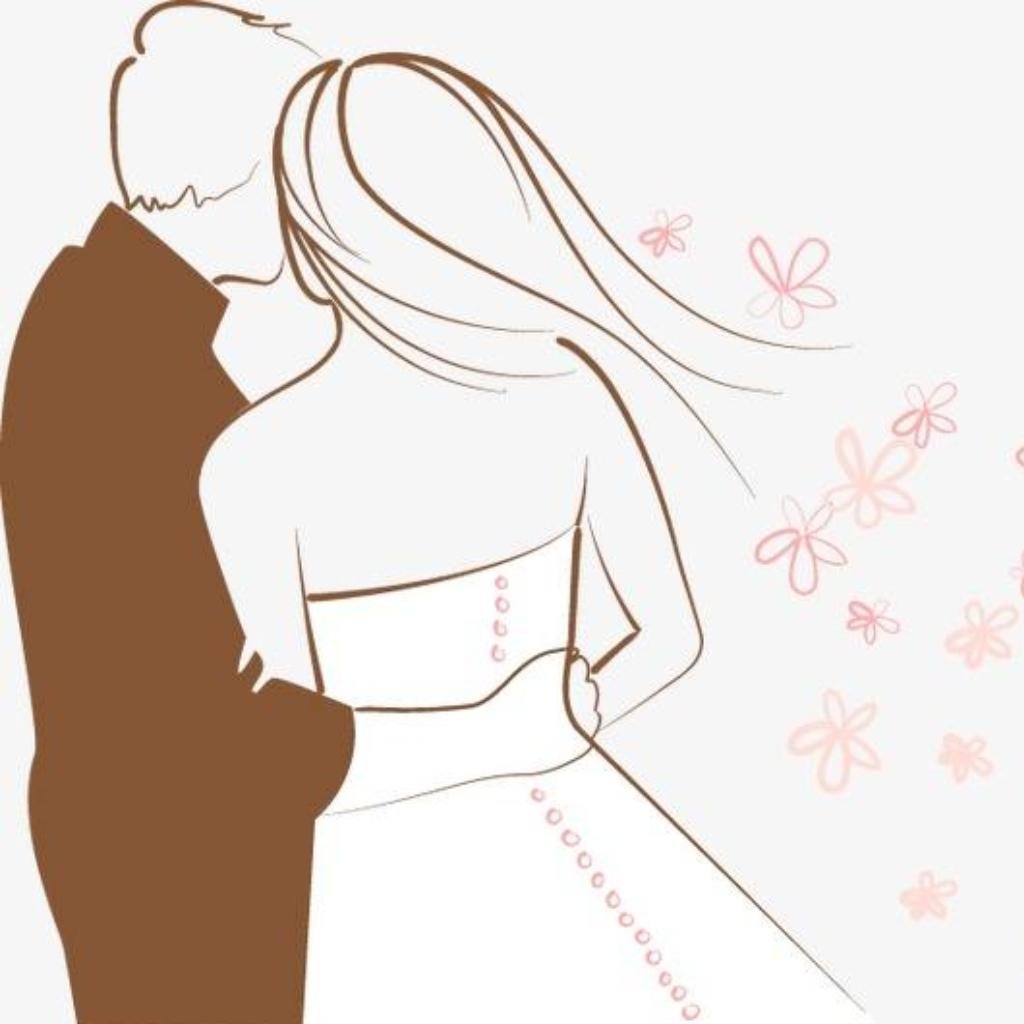 Жених и невеста рисунок карандашом