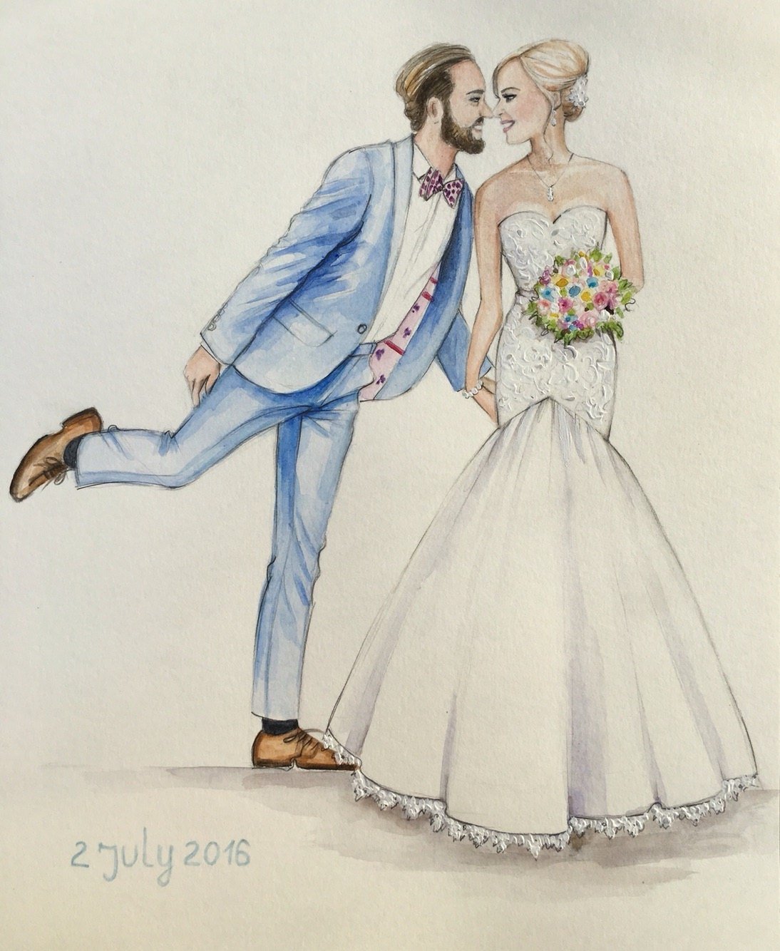 Жених и невеста вектор