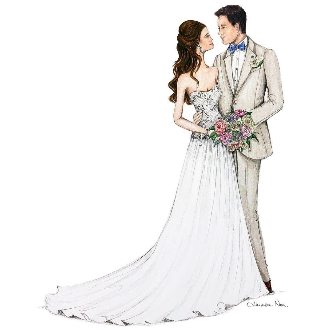 Жених и невеста мультяшные