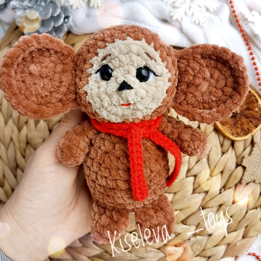 Чебурашка вязаный крючком