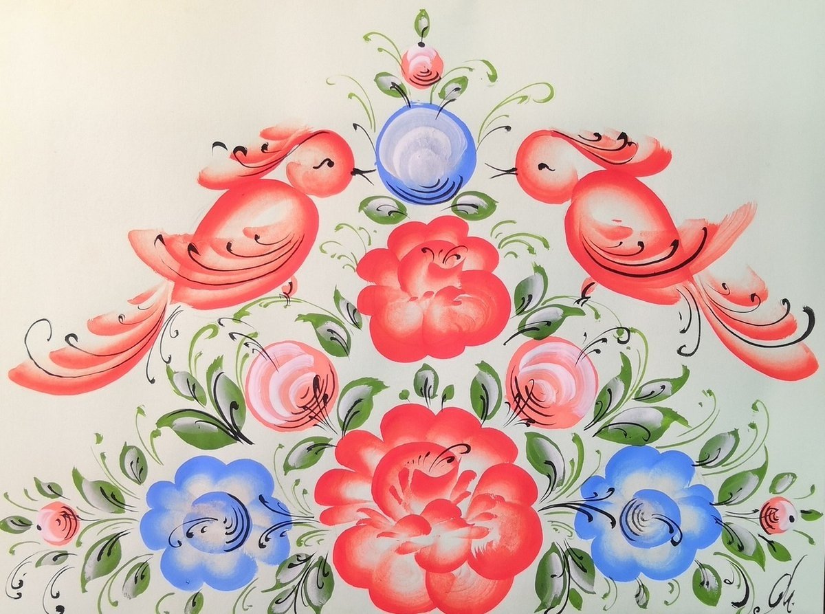 Урало Сибирская роспись Зинаида Голубева