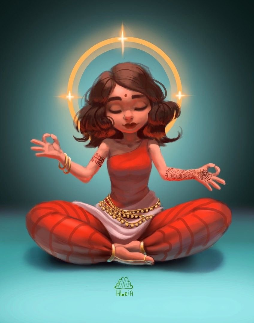 Медитация иллюстрация