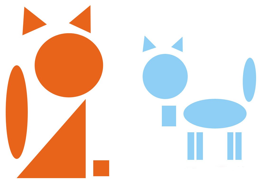 Танграм лошадь схема