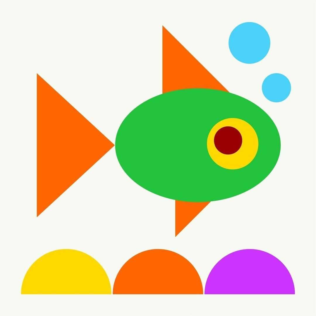 Аппликация из геометрических фигур