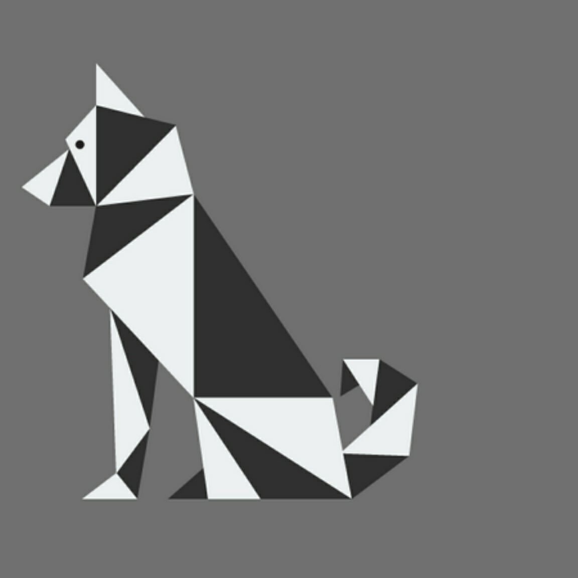 Животное из геометрических фигур