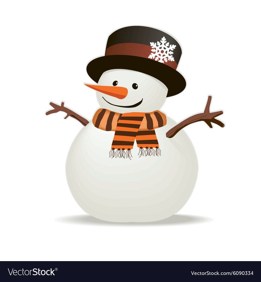 Снеговик с табличкой в руках