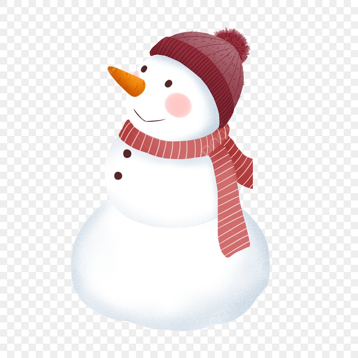 Сидячий Снеговик картинка для детей на прозрачном фоне
