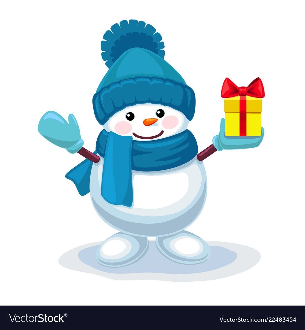 Голова снеговика вектор
