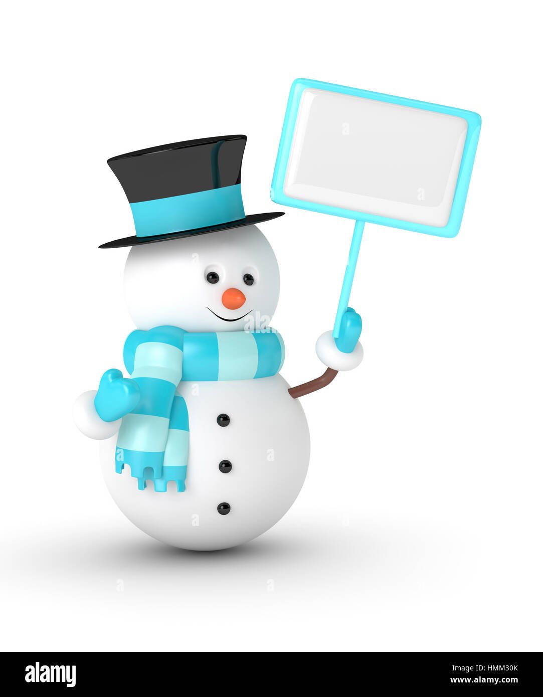 Снеговик держит снеговика