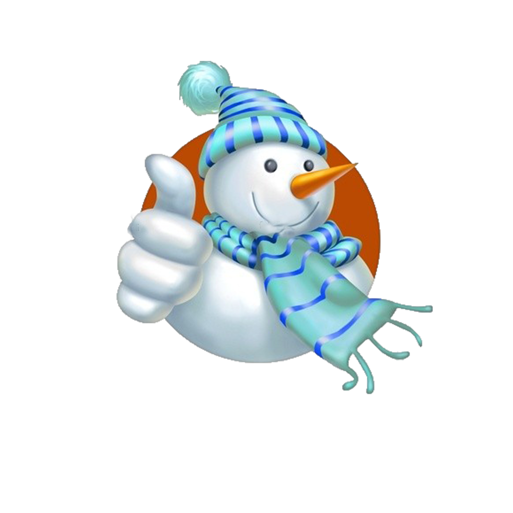 Снеговик на прозрачном фоне