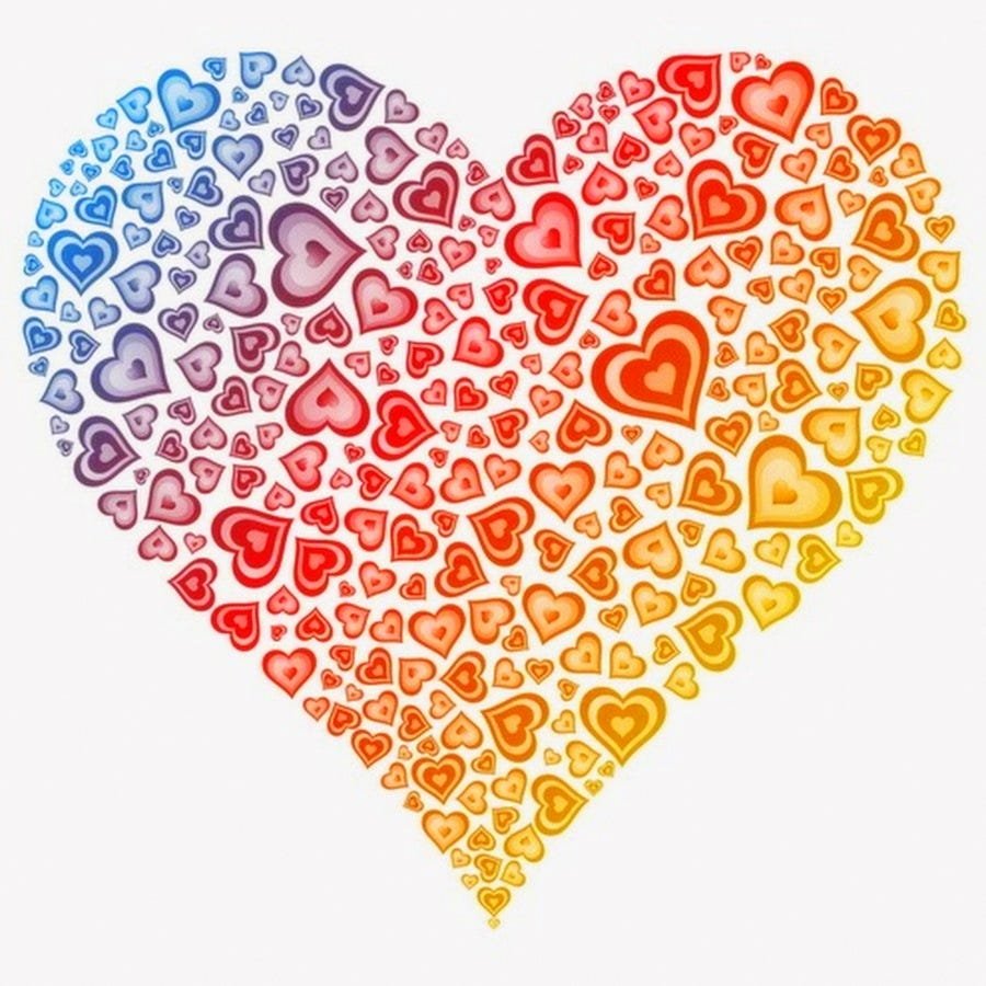 Рисунок из сердечек