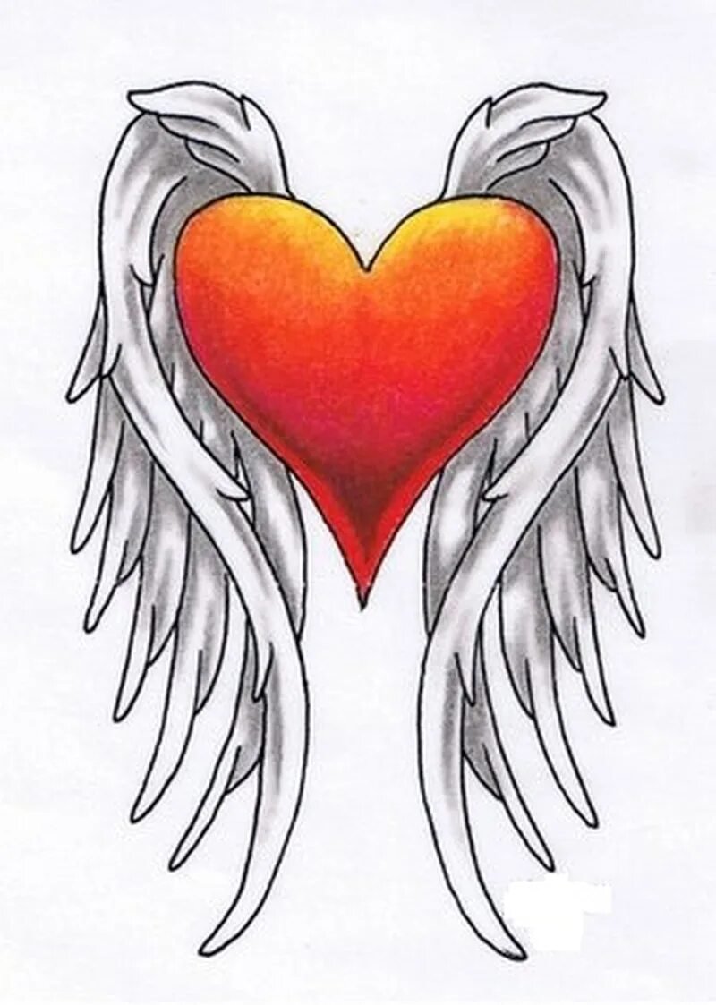 Сердце карандашом