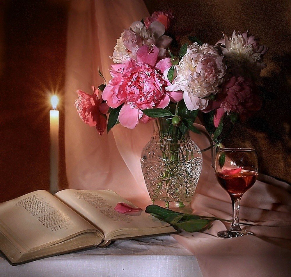 Уютного вечера с цветами