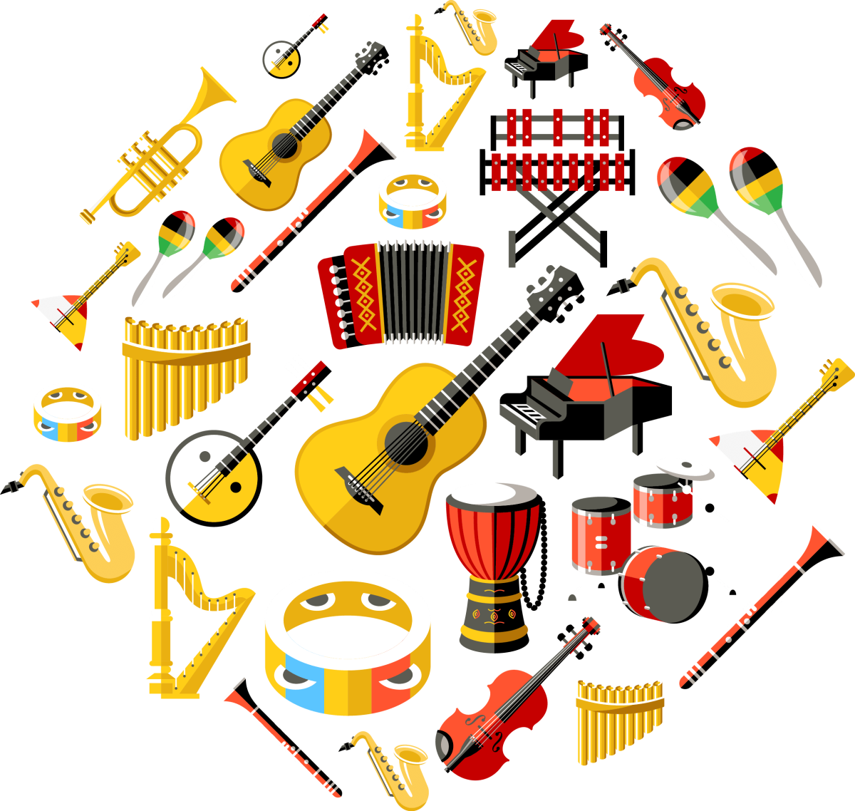 Иллюстрации музыкальных инструментов