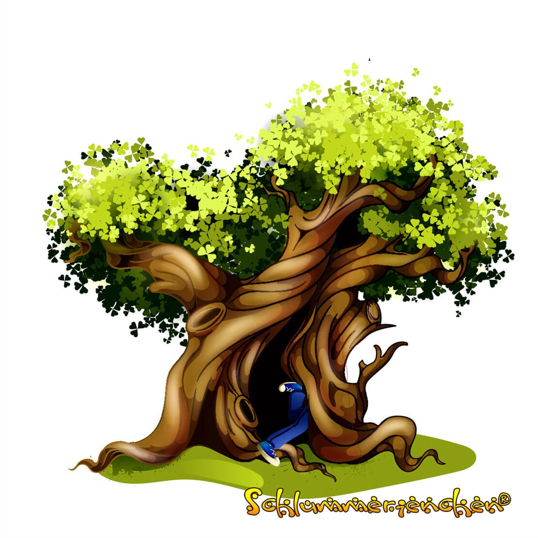 Сказочный дуб с дуплом